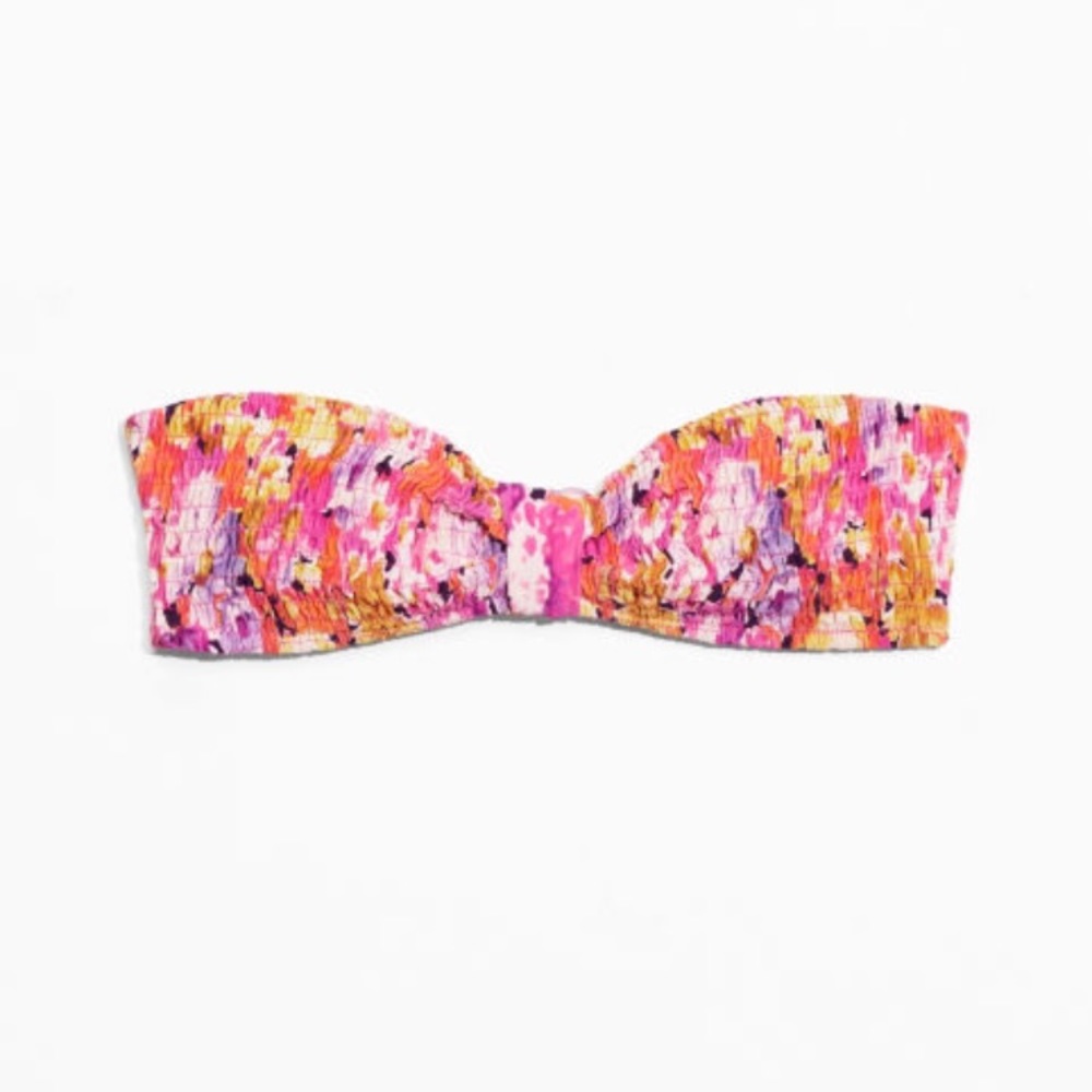 & Other Stories Floral Bandeau Bikini Top